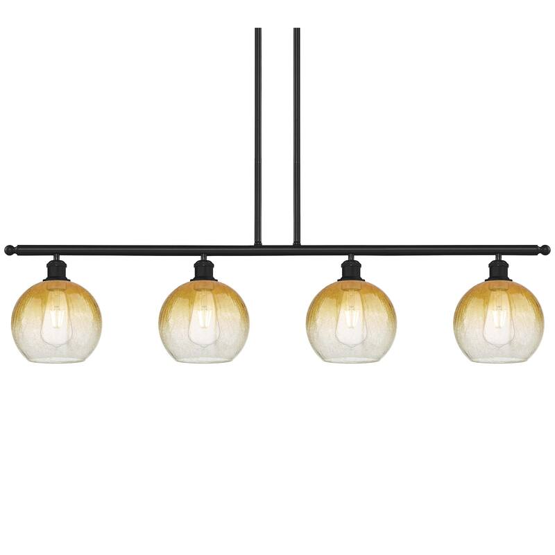 Innovations Lighting 516-4I-11-48 Brookhaven Globe Linear Brookhaven - Matte Black / Amber