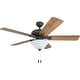preview thumbnail 7 of 7, Prominence Home Boulder Ridge Farmhouse 52" Aged Bronze LED Ceiling Fan, Bowl Light, Barnwood Blades, 3 Speed Remote