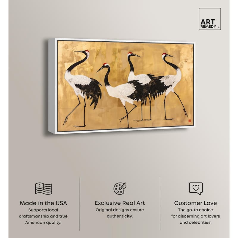 Birds of Gold Canvas by Art Remedy