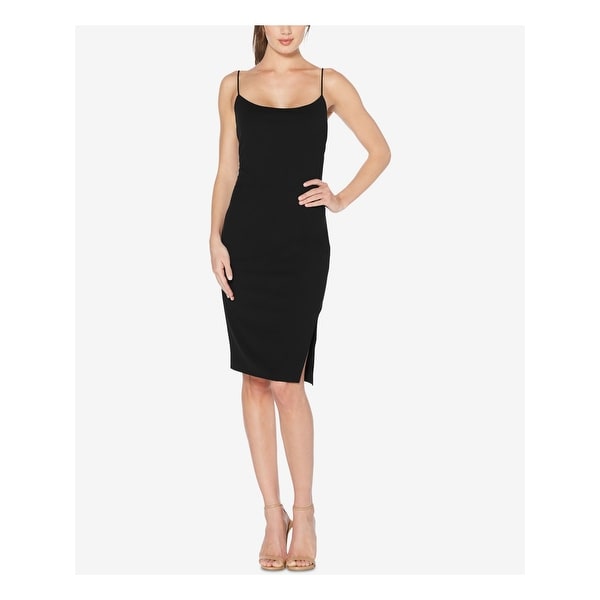 black spaghetti strap cocktail dress