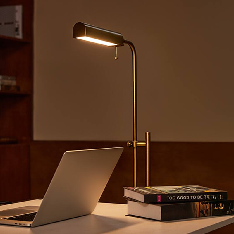 62.5 in. Industrial 1-Light 3CCT LED Pharmacy Floor Lamp for Living Room with Metal Shade