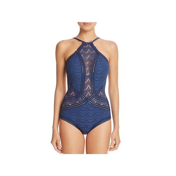 becca high neck one piece