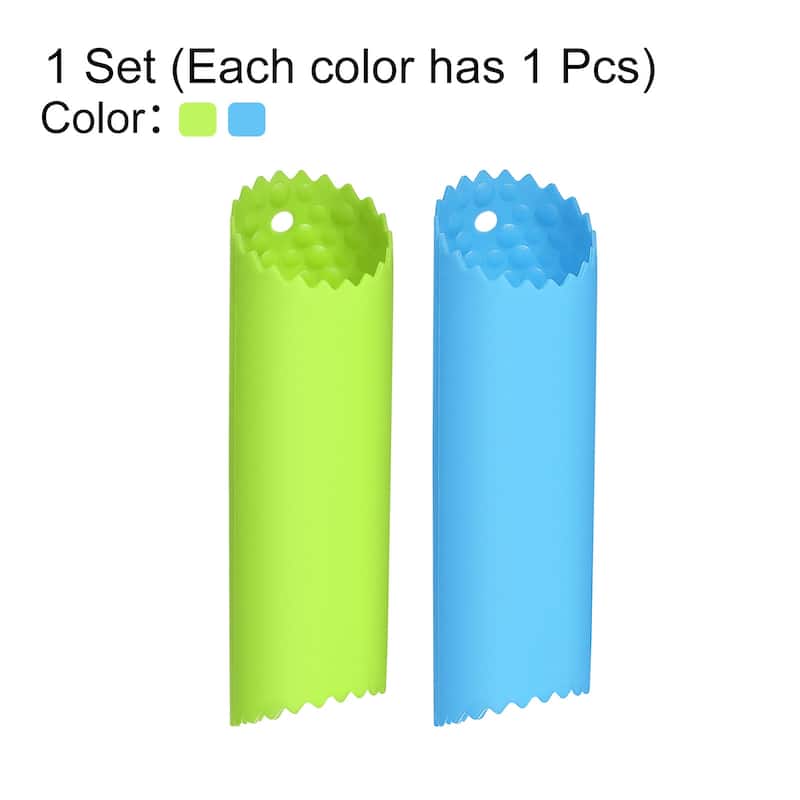 Silicone Garlic Peeler Tube Non Slip for Useful Kitchen Tool, Blue/Green