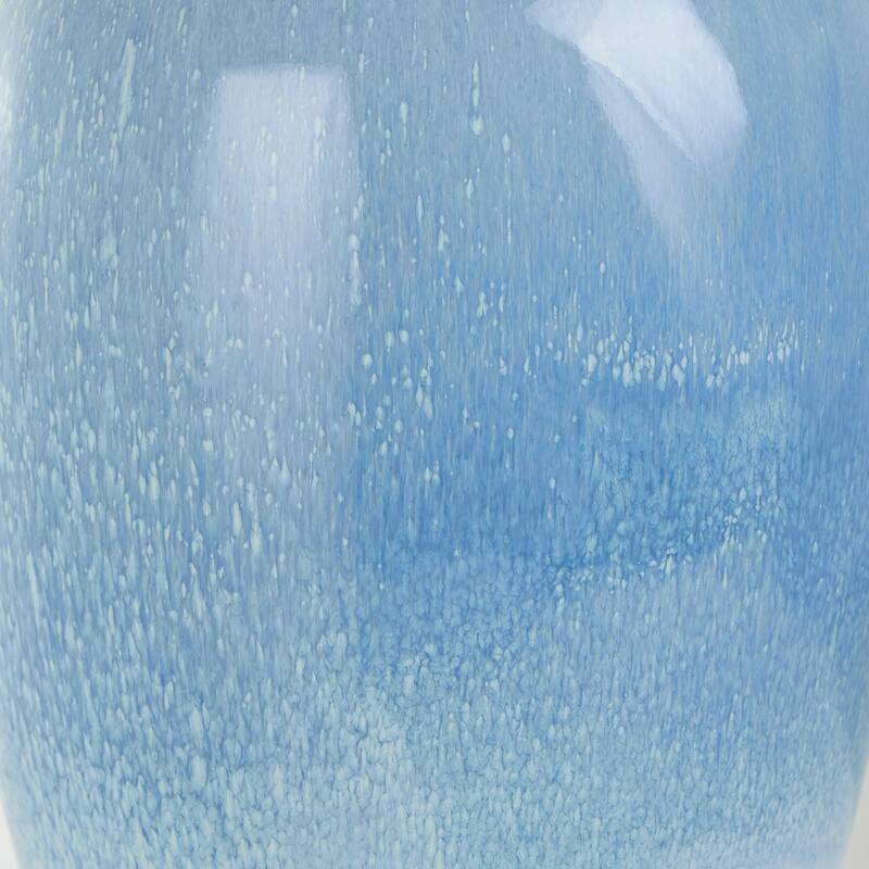 Blue Ceramic Ombre Decorative Vase with Unique Texturing