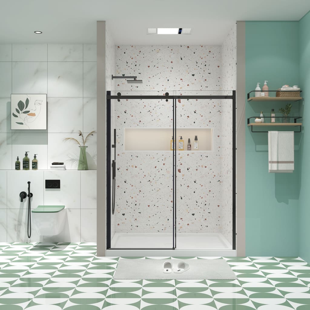 Glass shower door, sliding door