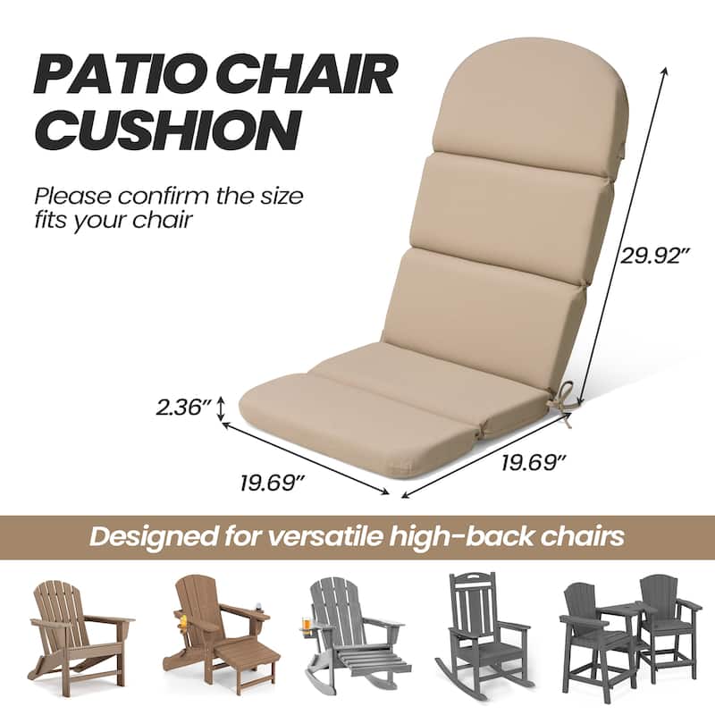 Crestlive Products Outdoor Adirondack Chair Cushion Patio Chair Pad