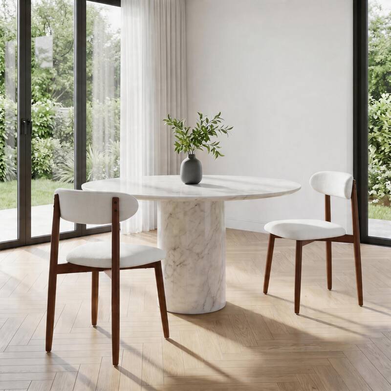 Modern Upholstered Linen Kitchen Dining Chair