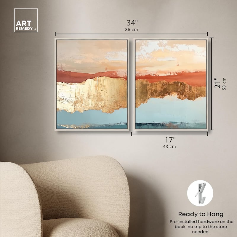 Earthy Glow III Canvas Set of 2 by Art Remedy