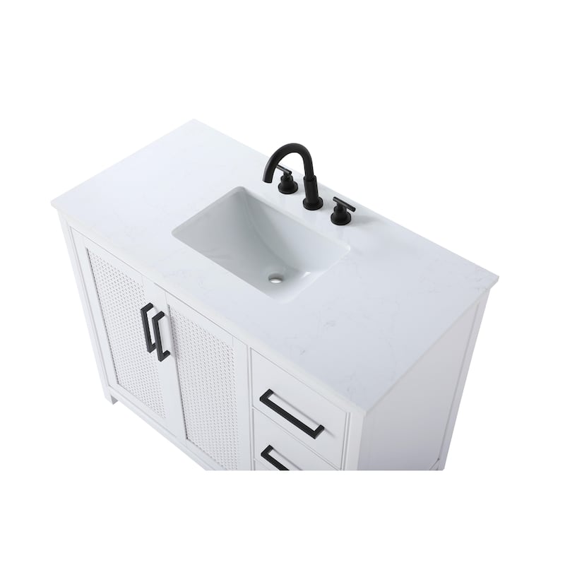 Elegant Lighting VF29542 Alina 42" Free Standing Single Basin Vanity