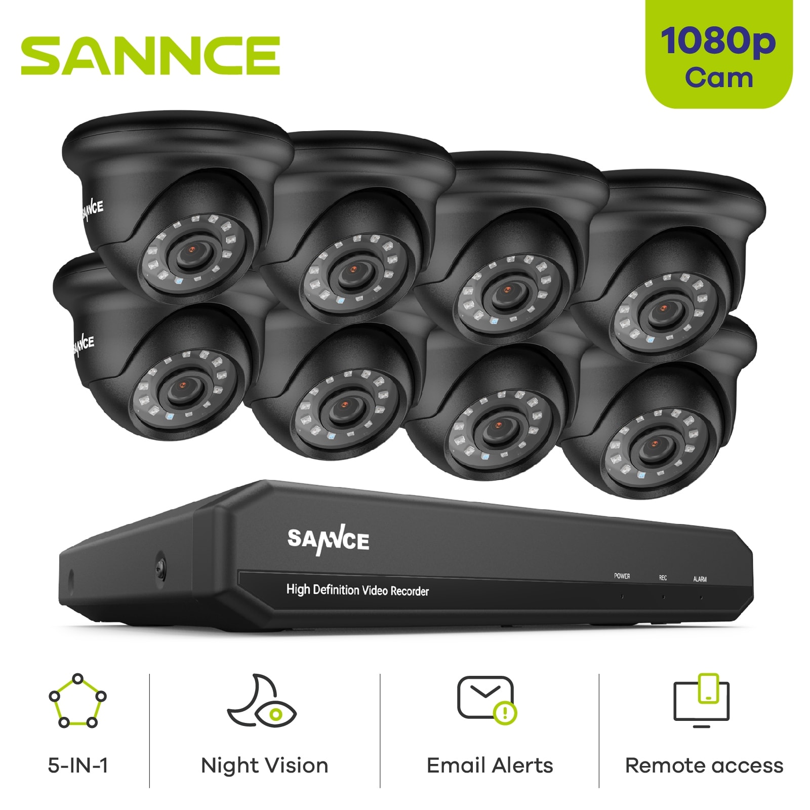 Security Camera Sannce Hd Digital Video Recorder SANNCE 1080p Full