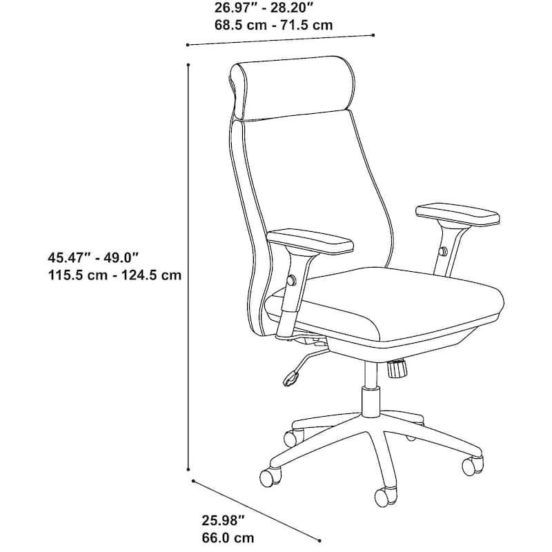 Bush Business Metropolis High Back Leather Executive Office Chair