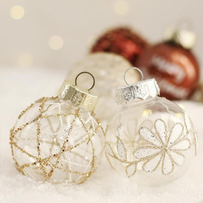 25 Pcs Christmas Decoration Ball Ornaments Set for Holiday Party Wedding - N/A