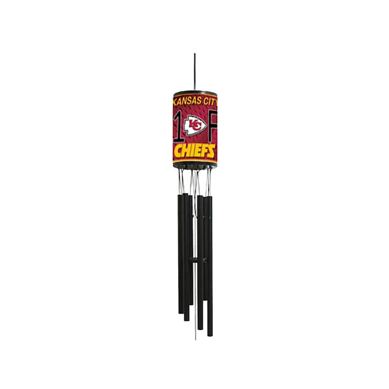 NFL Wind Chime, #1 Fan with Team Logo, Kansas City Chiefs