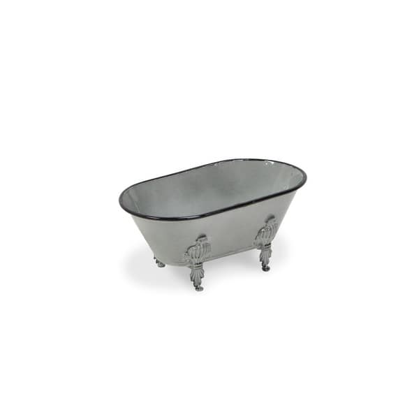 slide 2 of 12, Gray Metal Large Decorative Bathtub