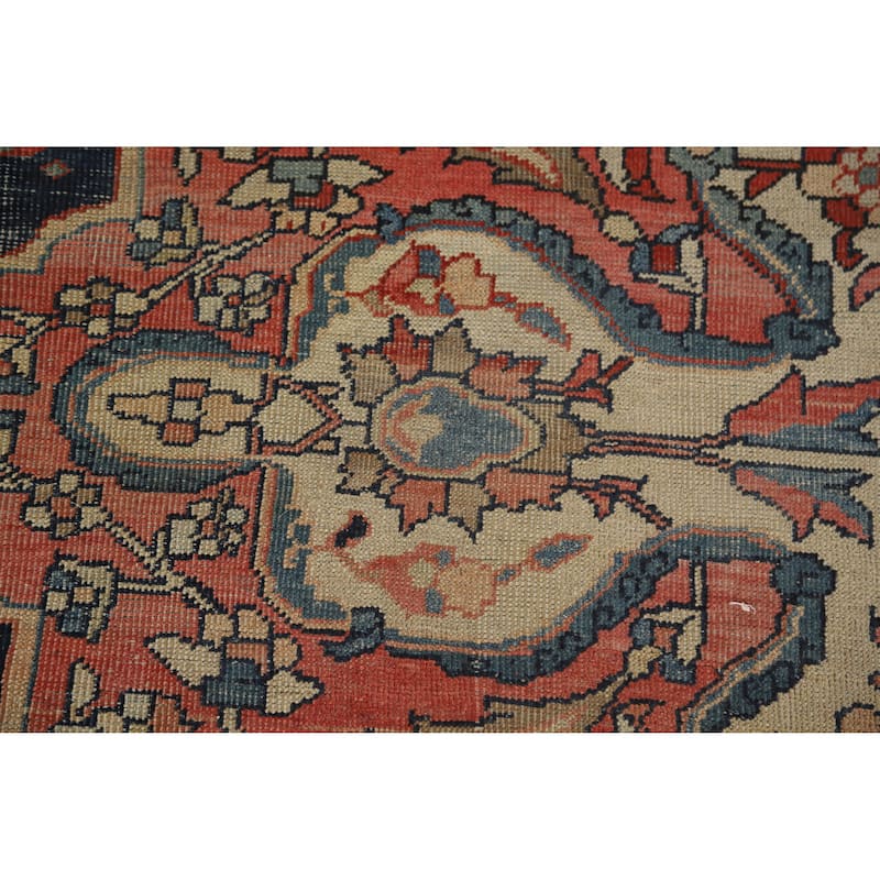 Vegetable Dye Sarouk Farahan Persian Area Rug Handmade Wool Carpet - 8'7" x 11'5"