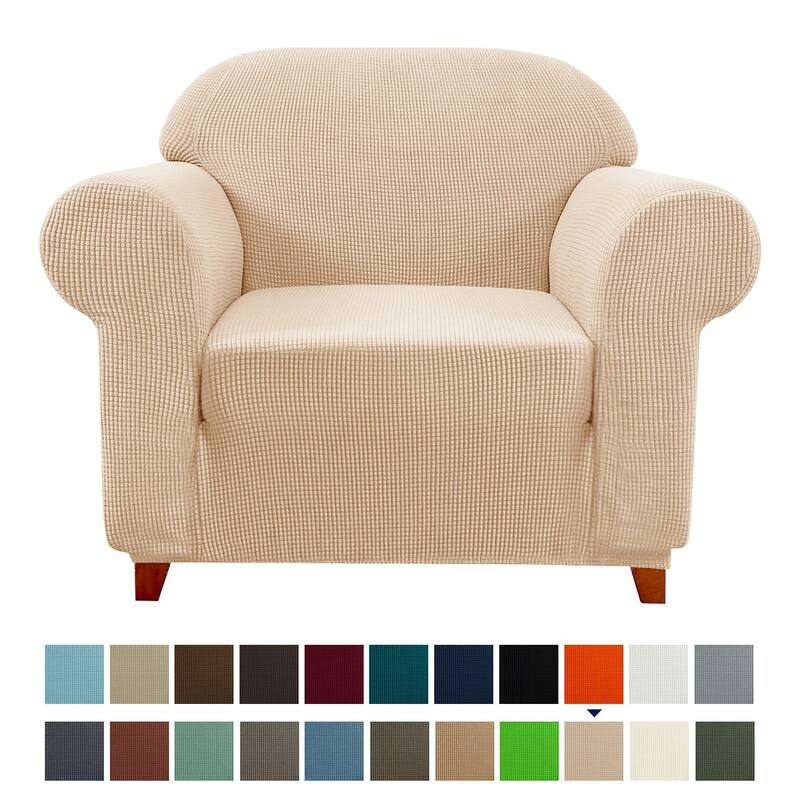 Subrtex 1-Piece Sofa Cover Stretch Soft Couch Loveseat Slipcover