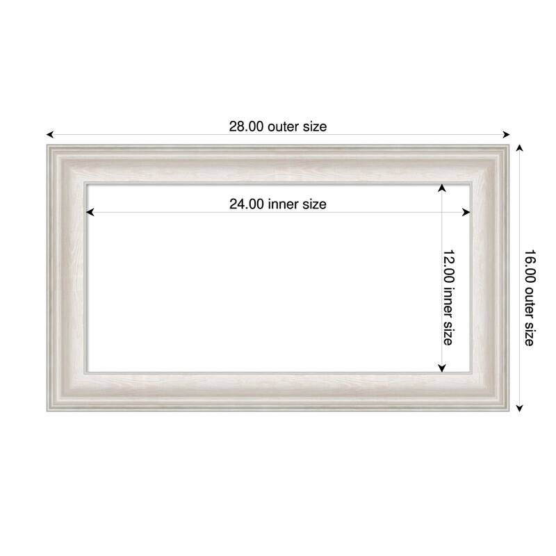 Amanti Art Trio Oil Rubbed Bronze Framed Dry Erase Magnetic Board - 28 x 16 in - Trio White Wash Silver