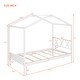 preview thumbnail 22 of 65, Wood Playhouse Bed wSemi-enclosed Roof, Headboard, Footboard Storage