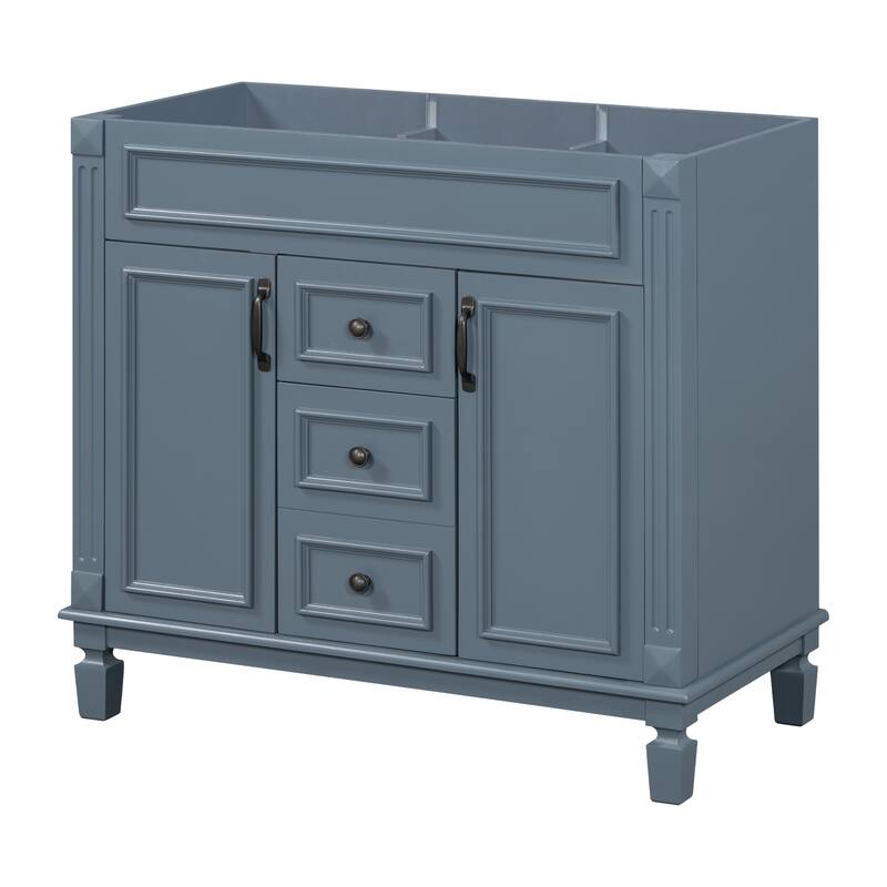 36'' Bathroom Vanity Without Top Sink, Cabinet Only, Modern Bathroom Storage Cabinet With 2 Soft Closing Doors And 2 Drawers