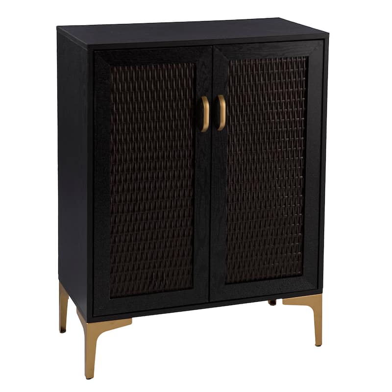 SEI Furniture Home Raintree Transitional Black Wood Bar Cabinet