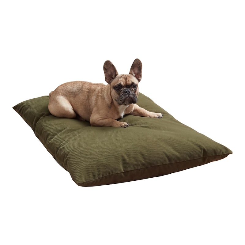 Charlie Corduroy Throw Dog Bed with Removable Cover - Sage Green - Small (36" x 24")
