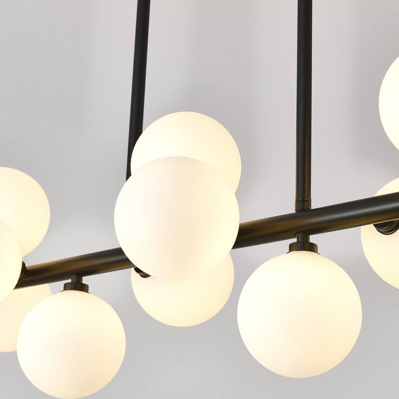 Bubble Sputnik Chandelier Modern Linear Chandelier with Globe Glass Shades