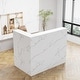 preview thumbnail 4 of 27, Working Reception Desk L Shaped Front Counter Reception Table Counter Marbling