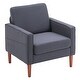 preview thumbnail 4 of 9, Indoor Single Seat Sofa with Solid Wood Legs, Dark Grey