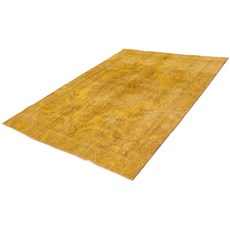 ECARPETGALLERY Hand-knotted Color Transition Gold Wool Rug - 9'0 x 12'2