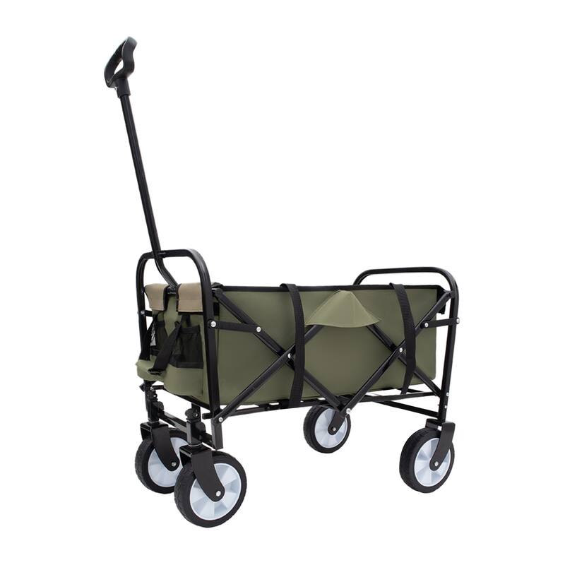 Foldable Wagon with Straps, Beach & Utility Cart, 225lb Capacity