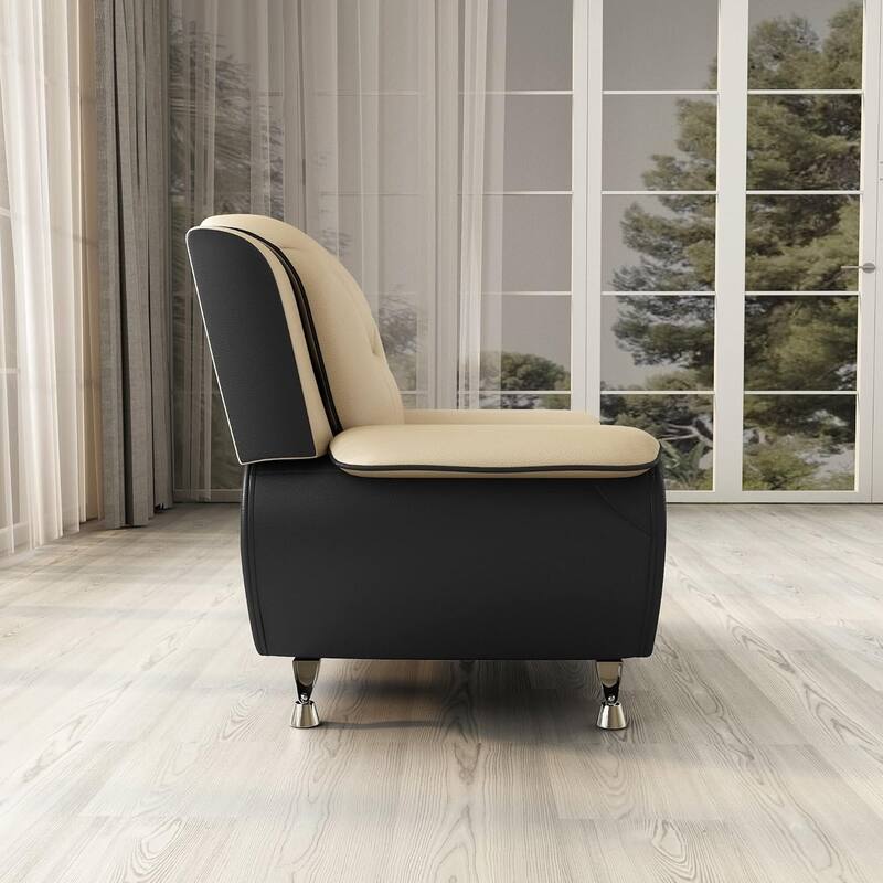 Sanuel 47.3" Wide Faux Leather Club Chair