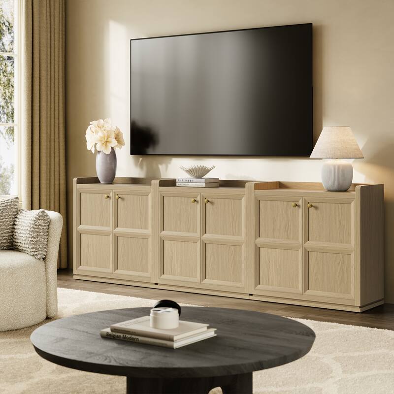 Multifunctional Minimalist Side Cabinet with 3D Design