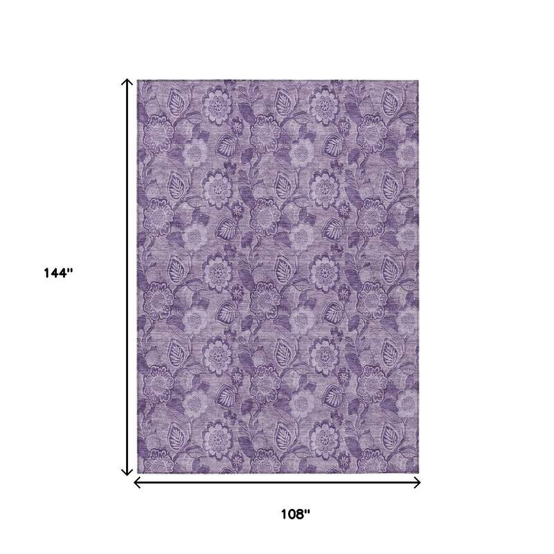 HomeRoots Floral Transitional Rectangle Outdoor Rug