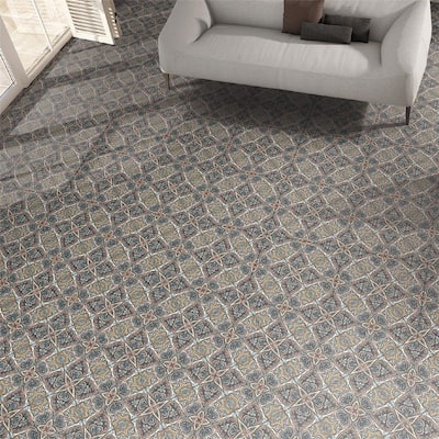 Merola Tile Imagine Tapestry Mandala 19-3/8" x 19-3/8" Porcelain Floor and Wall Tile