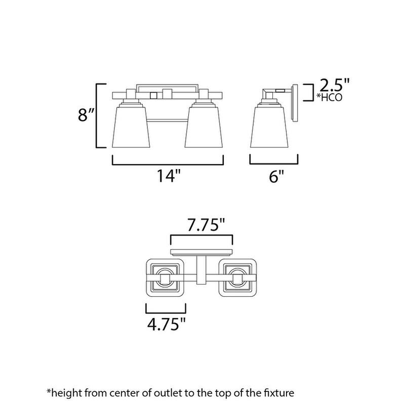 Maxim 21382CL Cubos 2 Light 14" Wide Vanity Light