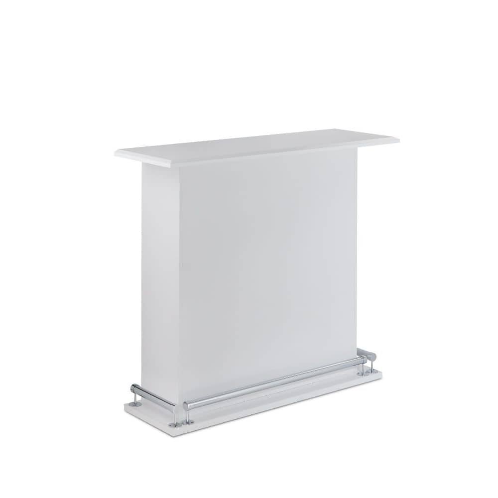 Wooden Top Bar Table in High Gloss White