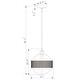 preview thumbnail 3 of 8, Lorelei Matte Black+Gold 1-Light Metal Drum Shade Pendant Light