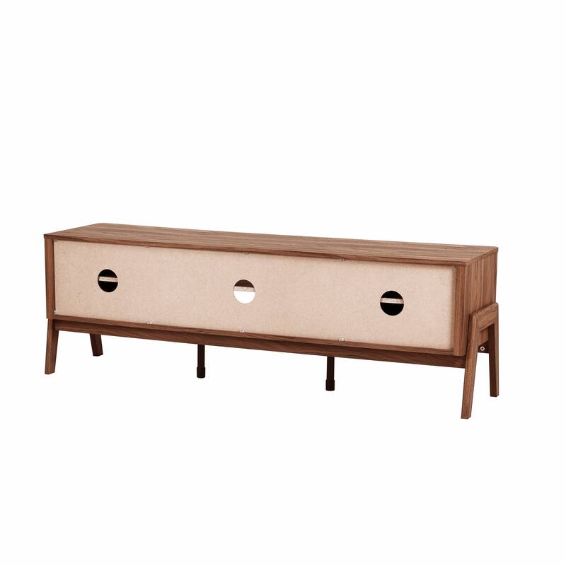 NPD Furniture Heaton 60.5 Inch Low TV Stand with Storage