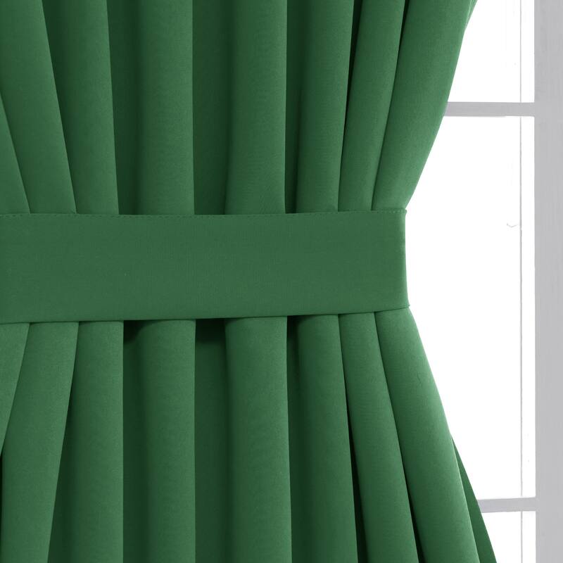 Deconovo French Door Curtain with Rod Pocket and Tieback 1 Panel