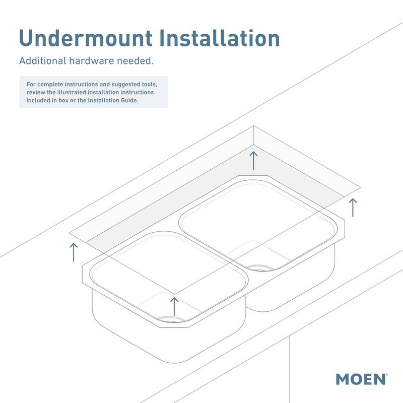 Moen GS20265B 2000 Series 32-3/8" Undermount Double Basin Stainless