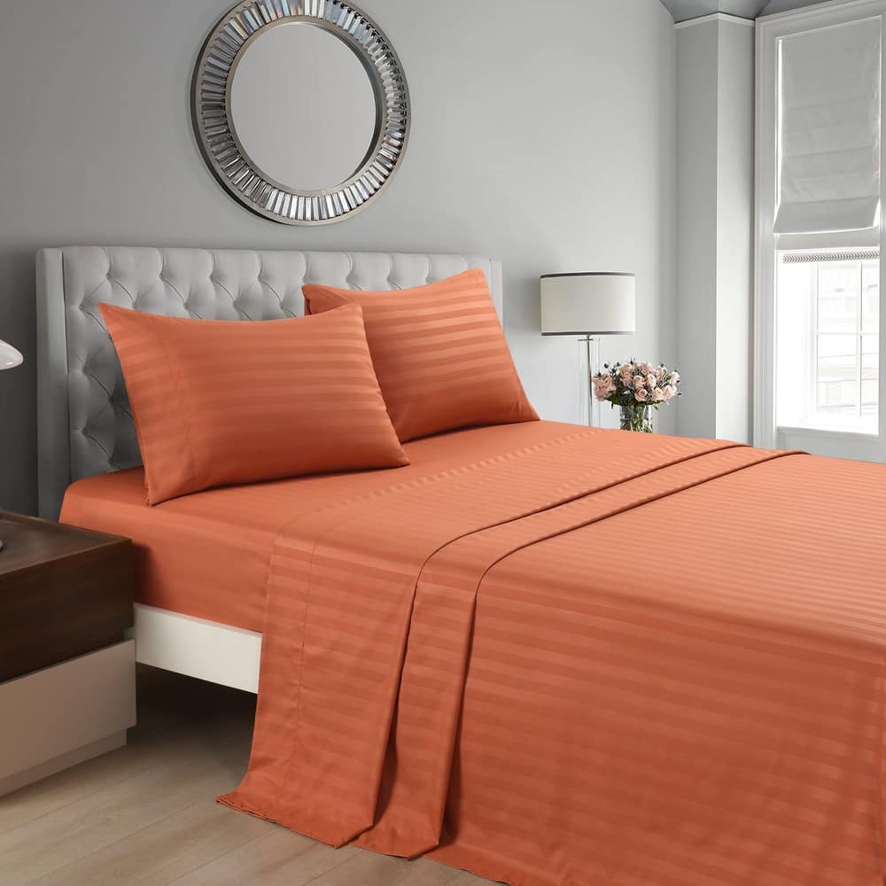 3/4 Pcs Luxury Stripe Bed Sheets Set