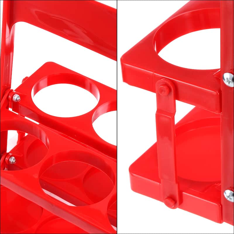 Foldable Plastic Drink Carrier with Handle, Beverage Delivery Holder