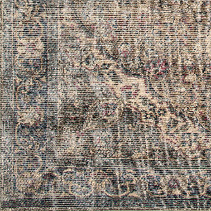 Livabliss Traditional Colin Medallion Washable Area Rug