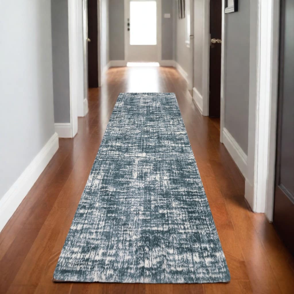 HomeRoots Geometric Industrial Runner Area Rug