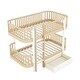 preview thumbnail 21 of 24, Wood Twin over Twin Bunk Bed with Fence Guardrail and a Big Drawer