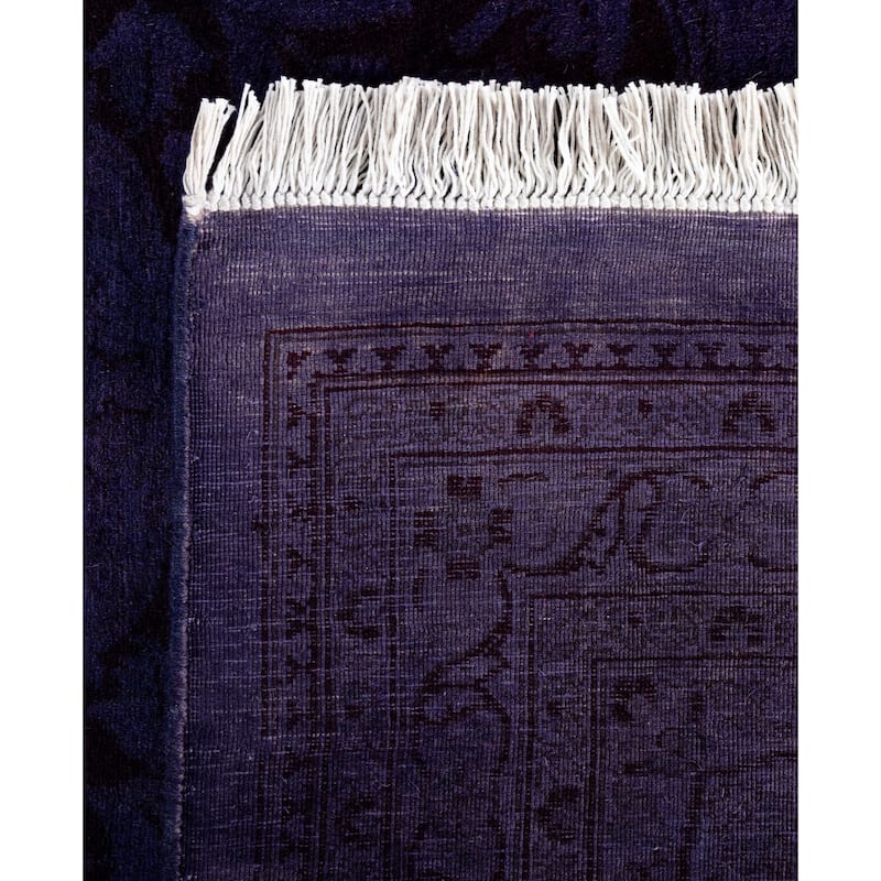 Overdyed One-of-a-Kind Hand-Knotted Area Rug - Purple - 8' 2" x 10' 4"