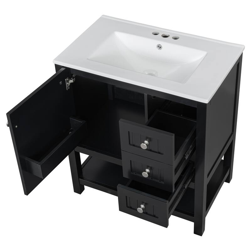 Bathroom Vanity Cabinet with Ceramic Sink