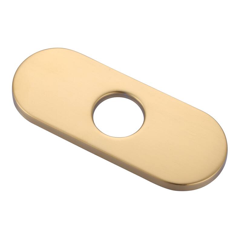 WOWOW 6.3 in. Kitchen Sink Faucet Hole Cover Deck Plate Escutcheon - Gold