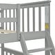 preview thumbnail 21 of 48, Kids and Baby Twin Over Full Wooden Bunk Bed with Drawers,Ladder