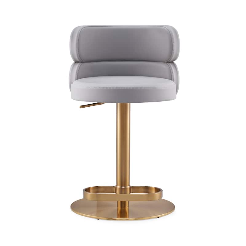 PU Modern Bar Stool Dining Chair Counter Chair with Swivel and Height Adjustment